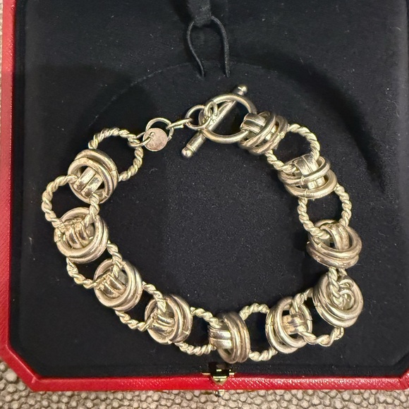 Jewelry - Italian 925 Sterling Silver Vermeil Round Multi-Link Bracelet